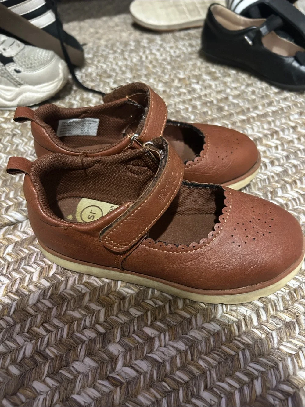Skechers Toddler Brown Mary Jane Hook-and-Loop Shoes